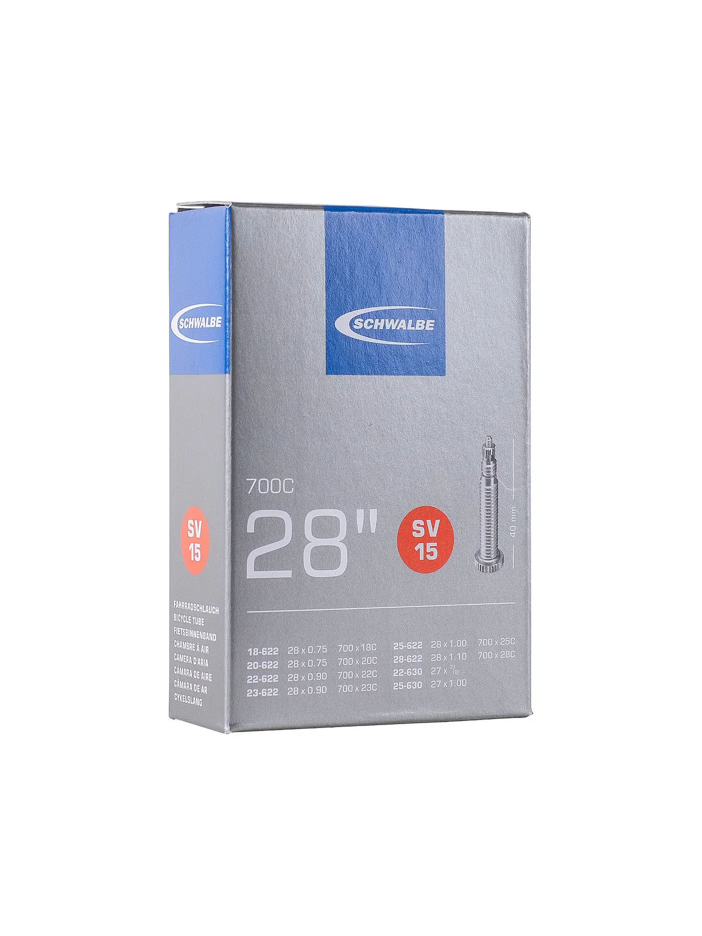 SCHWALBE | Fahrradschlauch Nr.15 SV40 (28"/700C) | 